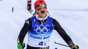 Sprintete zu Gold: die deutsche Langläuferin Victoria Carl. Foto: imago//Stanislav Krasilnikov