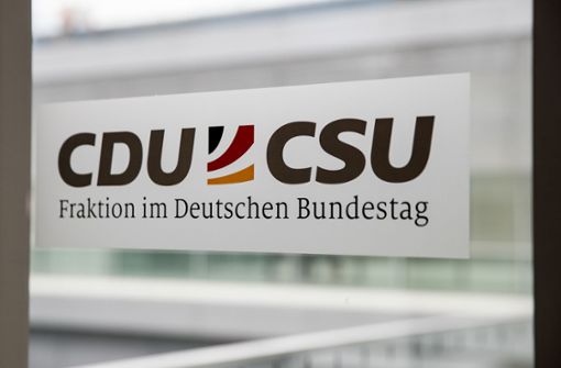Das gemeinsame Logo der CDU/CSU Fraktion im Bundestag. Foto: dpa/Michael Kappeler