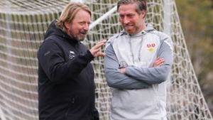 Ein Duo, das derzeit gut harmoniert: VfB-Sportdirektor Sven Mislintat (li.) und Trainer Michael Wimmer. Foto: Baumann/Julia Rahn