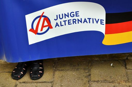 Demonstration der AfD-Parteijugend in Thüringen. Foto: dpa-Zentralbild