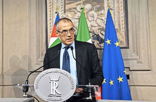 Der Ökonom Carlo Cottarelli soll Italien bis zu Neuwahlen regieren. Foto: AFP
