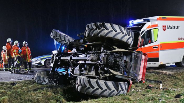 Unfall in Aspach: Traktor gehörte nicht zu Demo-Konvoi