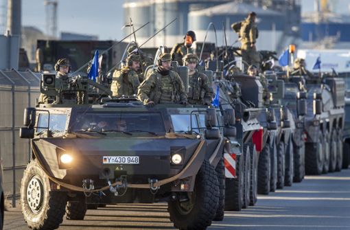 Die Stationierung der Soldaten ist eine Reaktion auf den russischen Angriffskrieg gegen die Ukraine (Archivbild). Foto: dpa/Mindaugas Kulbis