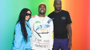 Star-Designer Virgil Abloh (re.) mit Rapper Kanye West und Kim Kardashian Foto: Getty Images Europe