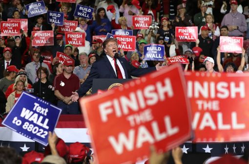 US-Präsident Donald Trump vor Anhängern in der US-Grenzstadt El Paso Foto: GETTY