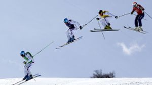 Der Deutsche Skiverband warnt vor den Gefahren auf der olympischen Strecke der Skicrosser. Bereits bei den Winterspielen 2014 in Sotchi (Bild) hatte es mehrere schwere Stürze gegeben. Foto: EPA