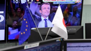 Die Aktienmärkte in Asien haben als erste nach dem  Wahlsieg Macrons geöffnet und positiv auf die Nachrichten aus Frankreich reagiert. Foto: AFP