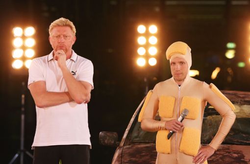 Oliver Pocher und Boris Becker standen 2013 noch gemeinsam für eine Show vor der Kamera. Foto: picture alliance / dpa