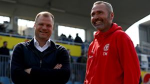 Noch ein Duo in Kiel: Holstein-Manager Fabian Wohlgemuth (li.), Trainer Tim Walter. Foto: Getty