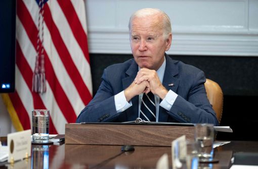 US-Präsident Joe Biden hatte am Rande des G7-Gipfels ein weiteres Militär-Paket für Kiew angekündigt. Foto: AFP/SAUL LOEB