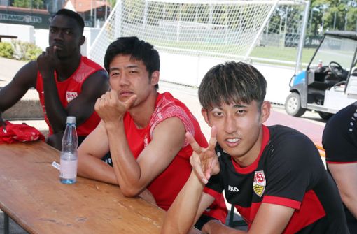 Silas Mvumpa, Wataru Endo, Hiroki Ito (v.li.): Drei für den VfB typische Transfers Foto:  