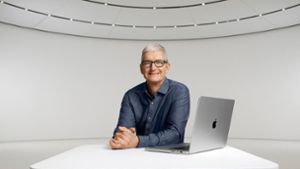 Apple-Chef Tim Cook  hat neue MacBook-Pro-Modelle vorgestellt. Foto: AFP/HANDOUT