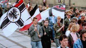 Reichskriegsflaggen: schon lange  in rechtsradikaler Hand Foto: Paul Glaser, alle Rechte