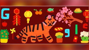 Google-Doodle zum Chinesischen Neujahr 2022