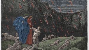 Was Dantes ehemaliger Lehrer hier unten verlorenen hat, muss man die Kirche fragen. Illustration von Gustave Doré zum Canto 15 von Dantes Inferno. Foto: imago/Leemage/imago stock&people