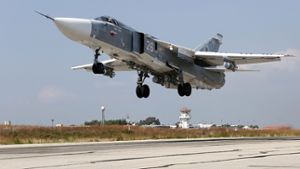 Ein russischer Kampfjet startet zu einem Einsatz in Syrien. Foto: dpa