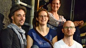 Paco, Anke Marx, Sandra Irrgang und Thomas Hirschfeld (von links) wollen mehr Leben in die Festhalle bringen. Foto: A. Kratz