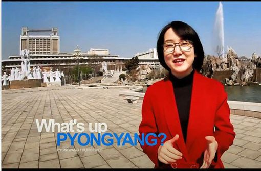 Die  Videobloggerin Un A ist unterwegs in Nordkoreas Hauptstadt. Foto: Screenshot StZ