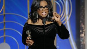Oprah Winfrey bei ihrer kämpferischen Dankesrede für den Lebenswerk-Preis der Golden Globes Foto: NBC