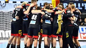 In der deutschen Handball-Nationalmannschaft heißen Spieler Lemke, Böhm und Strobel. Foto: AFP