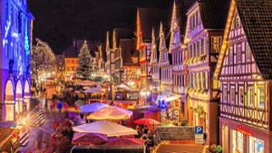 Der Weihnachtsmarkt erstreckt sich dieses Jahr auf eine größere Fläche wie sonst (hier 2019). Foto: Kalmbach
