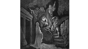 „Die Auferstehung  des Lazarus“, Grafik von Gustave Dore (1832-1883) aus dem Jahr 1870. Foto: Imago/Heritage-Images