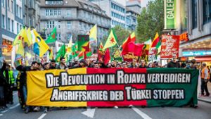 Auch die Proteste der Kurden ließen die Zahl der Demos steigen. Foto: Lichtgut/Julian Rettig