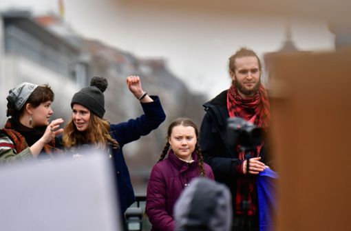 Greta Thunberg beim jüngsten Schülerstreik fürs Weltklima  in Berlin. Foto: AFP