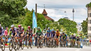 Die Deutschland-Tour 2021 endete in Nürnberg, diesmal fällt die Entscheidung des Etappenrennens am Sonntag auf einem Rundkurs  in Stuttgart. Foto: imago/Harry Koerber