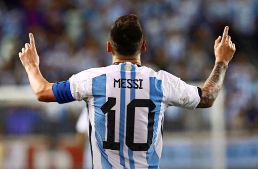 Lionel Messi hat es geschafft: Gegen Frankreich holte der Kapitän der argentinischen Elf am Sonntag den lang ersehnten Weltmeister-Titel. Foto: AFP/ANDRES KUDACKI