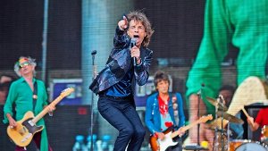 Mick Jagger und die Rolling Stones beim Auftritt auf der Berliner Waldbühne Foto: dpa