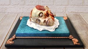 Ein Kopfpräparat als Torte: Hat die Konditorin ihn als Geburtstagskuchen für einen Anatomieprofessor gebacken? Foto: Annabel de Vetten