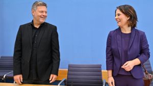 Annalena Baerbock und Robert Habeck nach der Bundestagswahl Foto: dpa/Bernd Von Jutrczenka