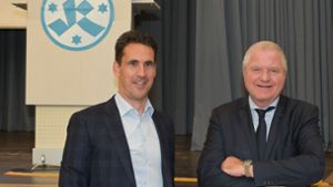 Der neue Aufsichtsrats-Vorsitzende Christian Steinle (li.) mit Präsident Rainer Lorz. Foto: SVK/Markus Schwarz