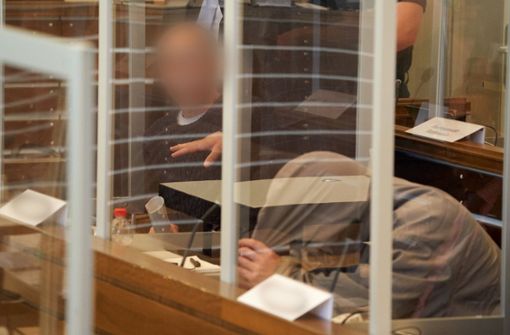 Angeklagte Syrer im Prozess vor dem OLG Koblenz. Foto: dpa/Thomas Frey