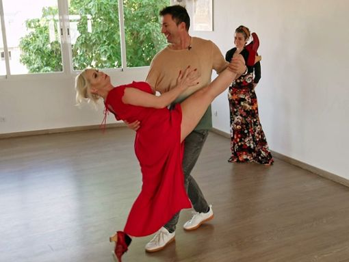 Daniela Katzenberger und Lucas Cordalis versuchen sich am Flamenco. Foto: © RTLZWEI