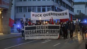 Die Protestler zogen vom Marienplatz zum Feuersee. Foto: Lichtgut/Julian Rettig