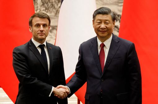 Frankreichs Präsident Emmanuel Macron ist auf Staatsbesuch in China. Foto: AFP/LUDOVIC MARIN