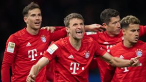 Thomas Müller besorgte das wichtige 1:0 für die Bayern. Foto: dpa/Soeren Stache
