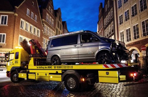 Mit diesesm Fahrzeug fuhr der Mann vor drei Monaten in der Innenstadt von Münster in eine Menschenmenge. Foto: dpa