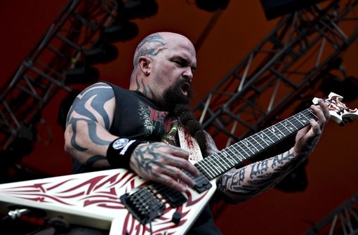 Slayer-Gitarrist Kerry King bei der Arbeit. Foto: SCANPIX DENMARK