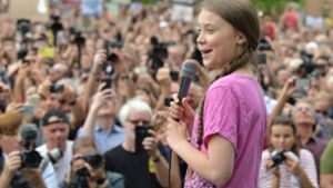 Greta Thunberg hat am Freitag vor Schülern in Berlin gesprochen. Foto: dpa