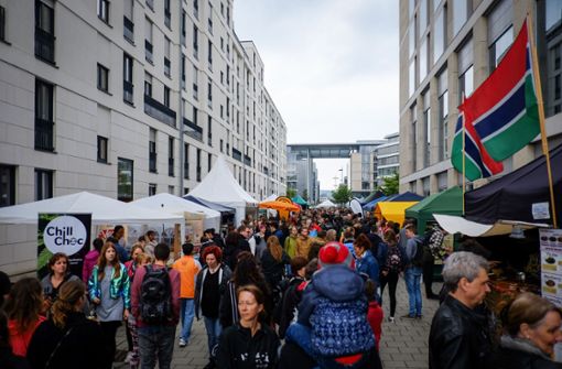 Trotz des neuen Standorts im Europaviertel strömten auch in diesem Jahr die Besucher zum Vegan Street Day in Stuttgart. Foto: Lichtgut/Max Kovalenko