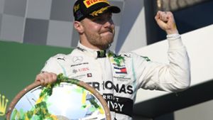 Überraschungssieger in Melbourne: Valtteri Bottas fährt den ersten Sieg der neuen Formel-1-Saison ein. Foto: AP