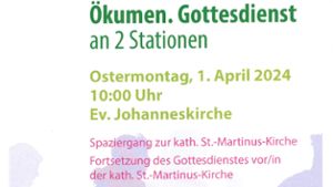 Ökum. Gottesdienst an Ostermontag Foto: Evangelische Kirchengemeinde Kornwestheim
