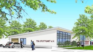 So soll die neue Halle des TSG Stuttgart aussehen. Foto: Völlger Architekten