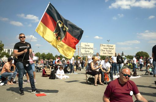 Am Rande der „Querdenker“- Demo im Mai 2020 kam es zum Angriff. Foto: Lichtgut/Julian Rettig