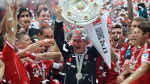 Der Trainer Jupp Heynckes (Mitte) holte 2013 mit den Bayern das Triple. Foto: dpa