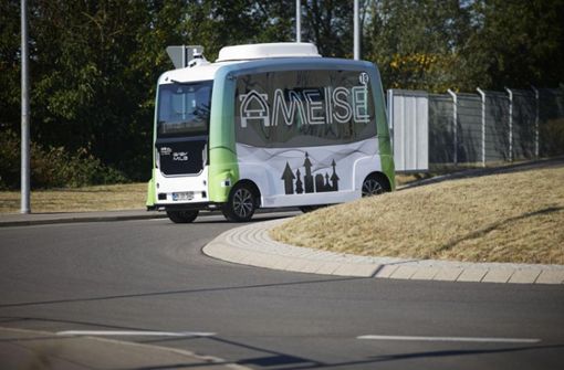 Ameise – so hieß ein autonomer Bus in Waiblingen, der 2022 getestet wurde. Foto: Gottfried Stoppel