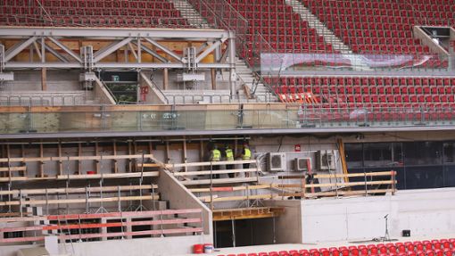 Die neue Haupttribüne in der MHP-Arena wird deutlich teurer. Das nahm der Gemeinderat fast kommentarlos hin. Foto: Baumann/Julia Rahn